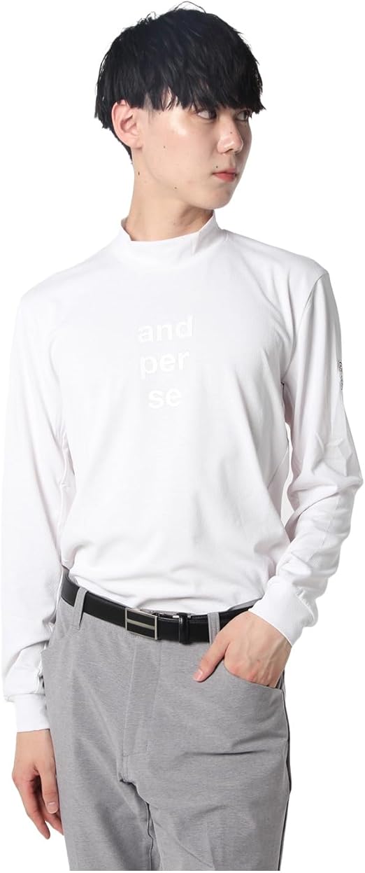 新品 アンパスィand per se メンズ モックネックシャツ ホワイト M Amazon | [アンパスィ] ゴルフウェア 長袖シャツ メンズ